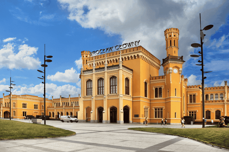 Центральный железнодорожный вокзал -Вроцлав, Польша