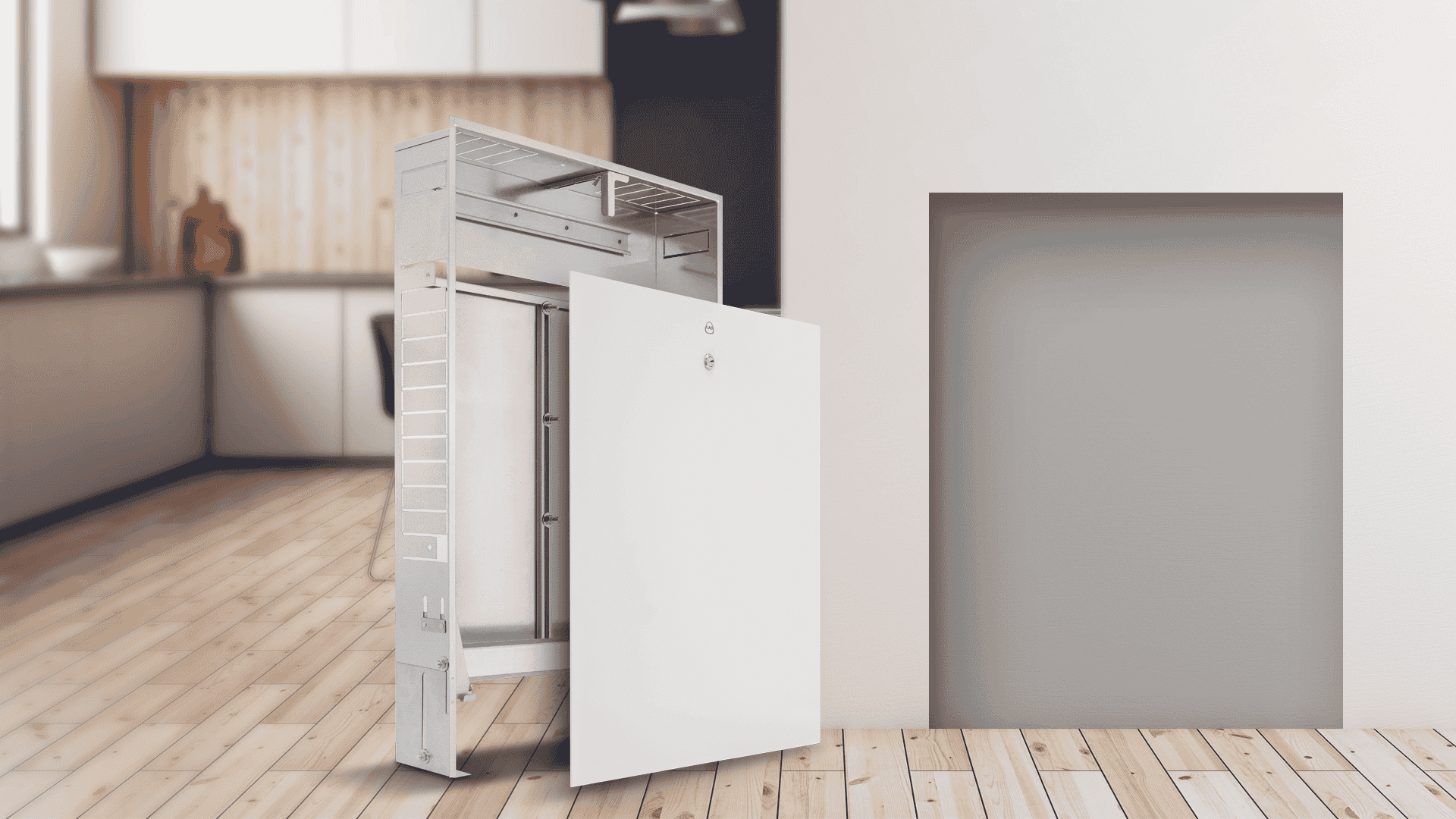 KAN-therm - монтажные шкафы Slim и Slim+ - Широкий выбор размеров монтажных шкафов для коллекторов поверхностного отопления